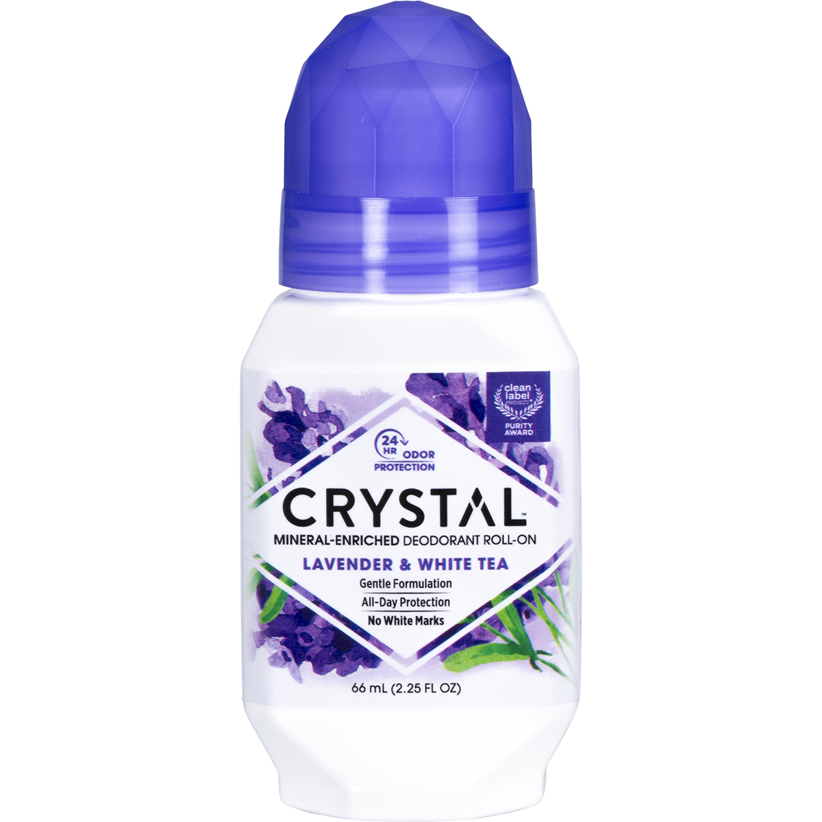 Crystal Roll-On Deodorant 66ml - Lavender & White Tea