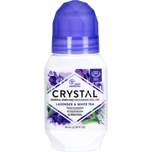 Crystal Roll-On Deodorant 66ml - Lavender & White Tea